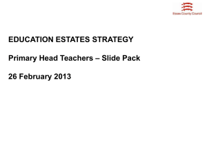 Education Estates Strategy - presentation for Primary Heads Spring