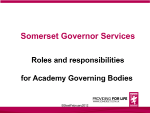 Governor Services - Academies presentation