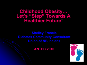 Childhood Obesity… Let`s “Step” Towards AHealthier Future!