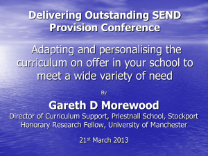 Presentation - Gareth Morewood