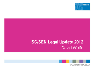 Legal Update - Independent Schools Council