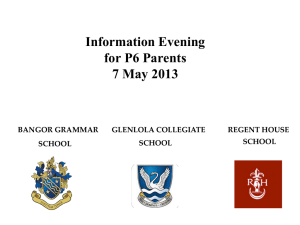 AQE Transfer Process 2014 Information Evening for P6 Parents