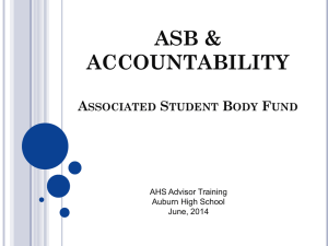 ASB Presentation to Advisors
