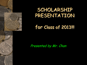 scholarship presentation overview