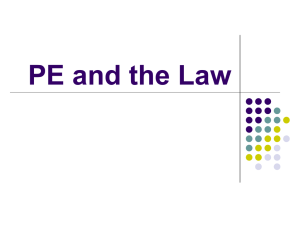 Topic 6 - Law and Risk in PE