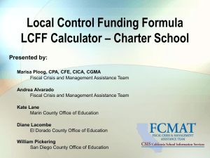 FCMAT LCFF Presentation - Charter
