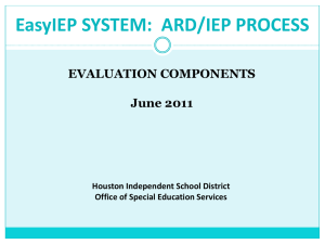 Evaluation Summary Examples - HISD Special Education Updates