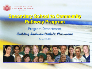 School to Community Pathways Program