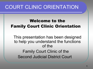 court clinic orientation - Psychosocial Rehabilitation Association of