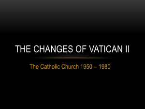 The Changes of Vatican II