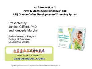 ASQ-3 - Ages & Stages Questionnaires