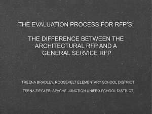 THE EVALUATION PROCESS FOR RFP`S: THE DIFFERENCE