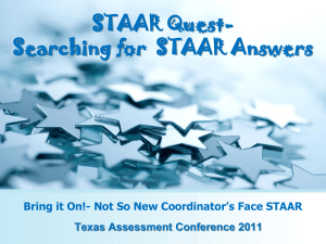 Bring It On - Powerpoint - Texas Statewide Network of Assessment