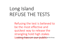Refuse The Test Long Island