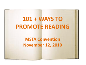 101 Ways to Promote Reading - Missouri Association of School