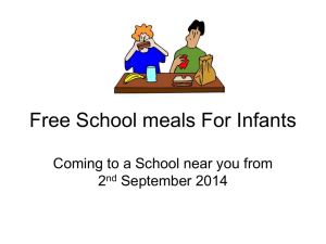 Free School meals For Infants