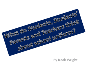 School uniform: investigating the views of children, parents and