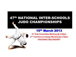 45th NATIONAL INTER-SCHOOL JUDO CHAMPIONSHIPS