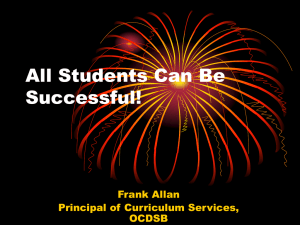 Student Success in the OCDSB