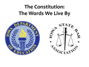 Constitution Day PowerPoint - The Iowa State Bar Association