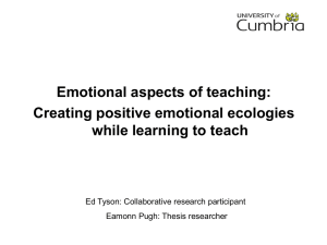 Emotional aspects of teaching: