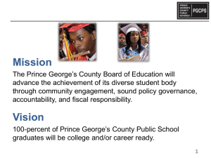 Student Based Budgeting - Prince George`s County Public School