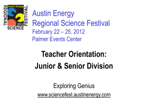 - Austin Energy Regional Science Festival