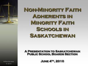 Funding Non-Minority Faith Adherents in Minority Faith Schools in