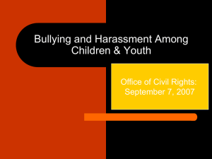 Bullying Among Children & Youth