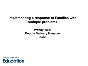 Implementing a response to Families with multiple problems (ppt