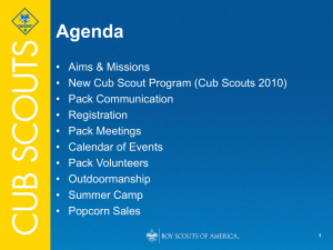 Agenda - Cub Scouts Pack 13