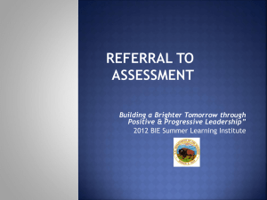 Referral and Assessment