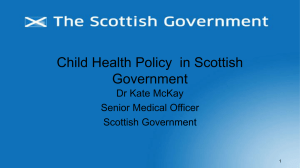 Child Health Policy in Scottish Government