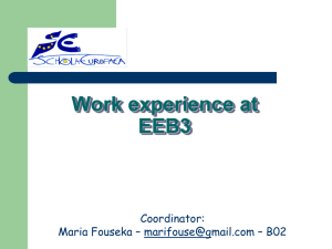 Work experience at EEB3