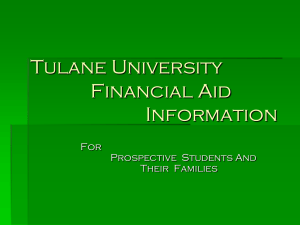 Financial Need - Tulane University