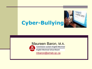 Cyber-Bullying - English Montreal School Board