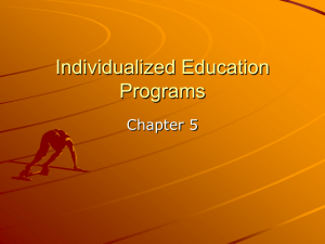 IEP, IPEP, Section 504 (ch5)