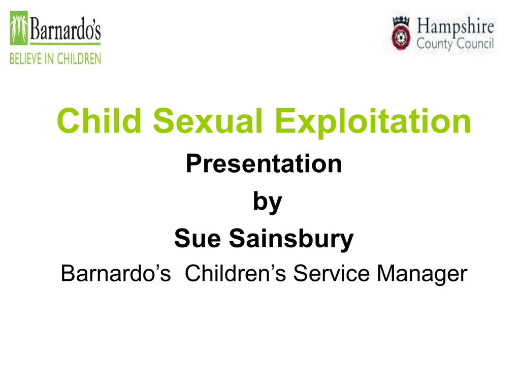 Definition Of Child Sexual Exploitation