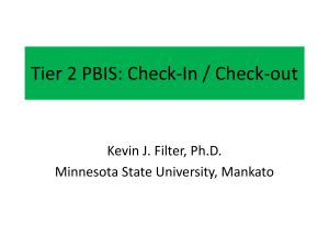 Tier 2 PBIS Check-in, Check-out