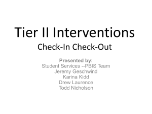 Tier 2 Interventions