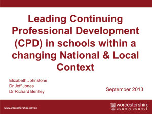 CPD Leaders Conference September 2013