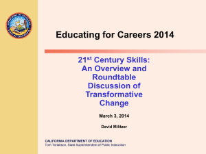ED F C Roundtable and CTE 2014