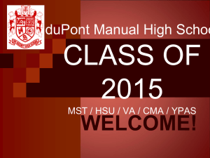 Advanced Program - duPont Manual High School