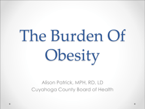 The Burden of obesity - Invest in Children