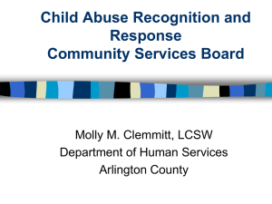 Child Abuse--Recognition and Response