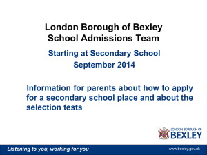 Bexley Council Children`s and Young People`s Services