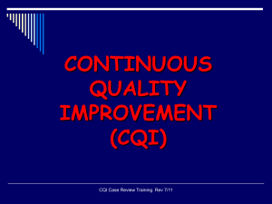 CQI Reviewer Training Power Point