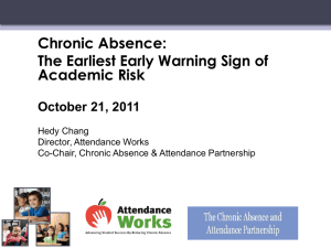 Chronic Absence: The Earliest Early Warning