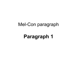 Mel-Con paragraph sample