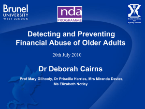 Detecting and preventing financial abuse of older people